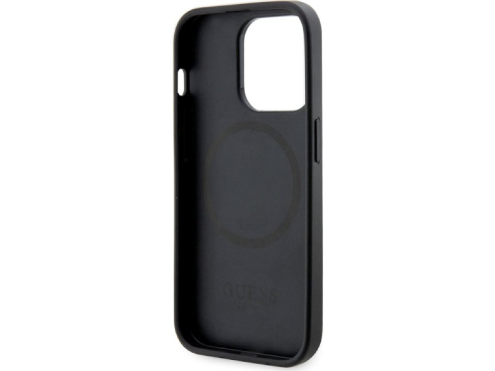 Ochranný kryt pro iPhone 13 Pro - Guess, G Cube MagSafe Black GUHMP13LHGCFSEK