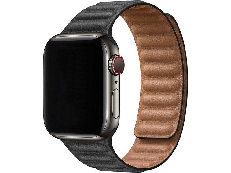 Kožený řemínek s magnetem pro Apple Watch - Černý