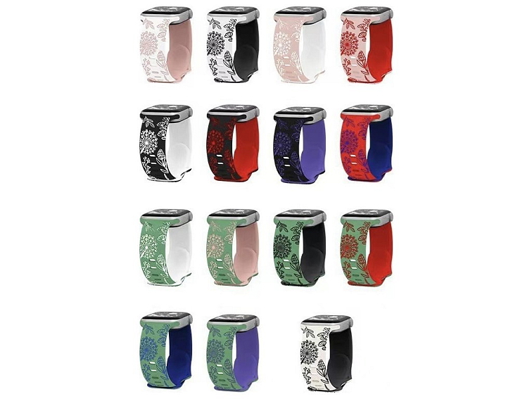 Řemínek gravírované pampelišky pro Apple Watch 42/44/45/46/49mm