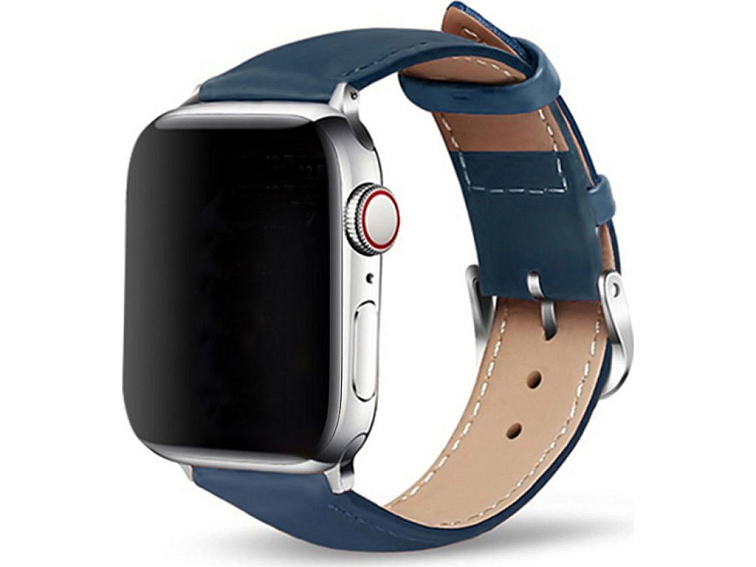Kožený řemínek pro Apple Watch - Tmavě modrý