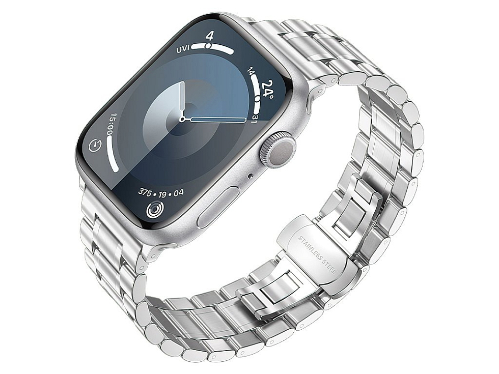 Řemínek na Apple Watch 38mm / 40mm / 41mm / 42mm - Hoco, WA32 Grand Silver