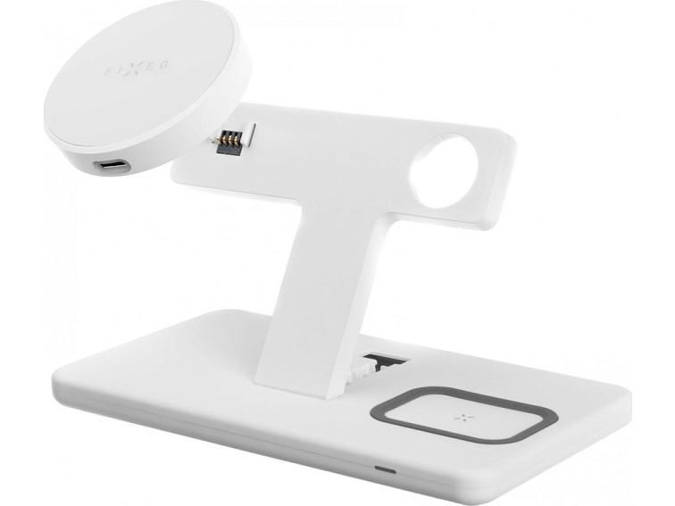 Bezdrátová nabíječka pro iPhone, Apple Watch a AirPods - FIXED, MagPowerstation White