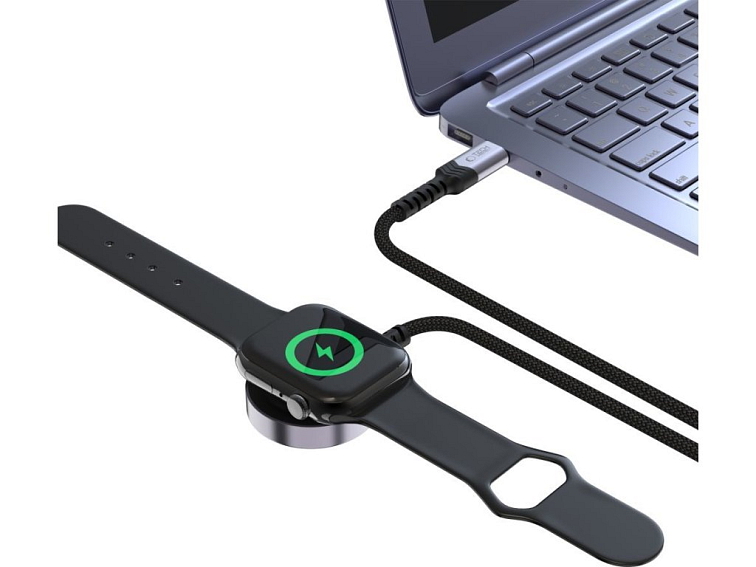 Nabíjecí kabel USB-C pro Apple Watch - Tech-Protect, MC01 UltraBoost Magnetic Charger Black