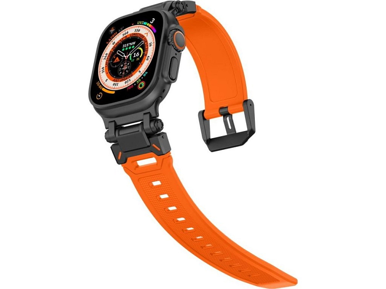 Řemínek na Apple Watch 44mm / 45mm / 46mm / 49mm - Tech-Protect, Delta Pro Orange/Black