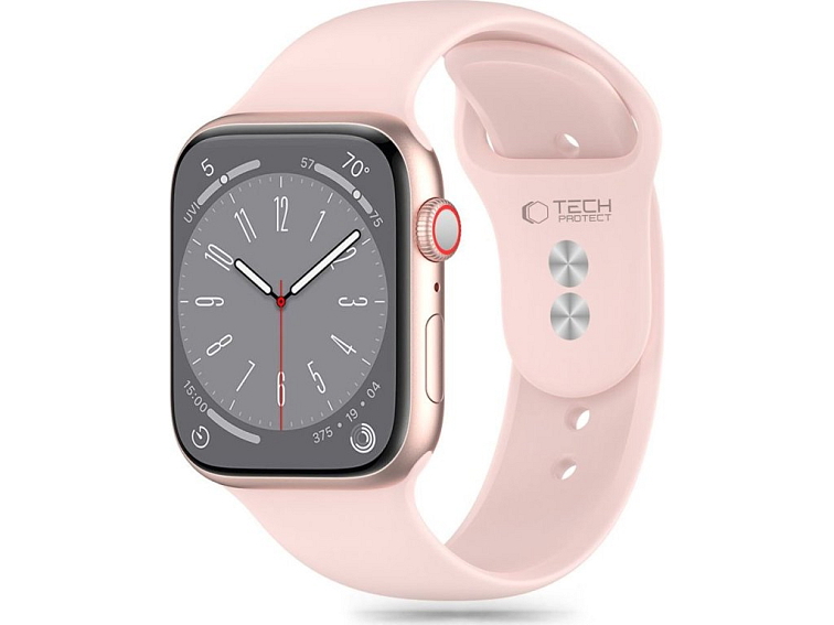 Řemínek pro Apple Watch 38mm / 40mm / 41mm / 42mm - Tech-Protect, Silicone Light Pink