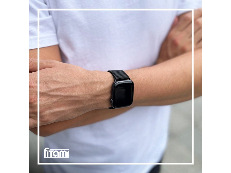 Elegantní řemínek pro Apple Watch v milánském stylu - Černý