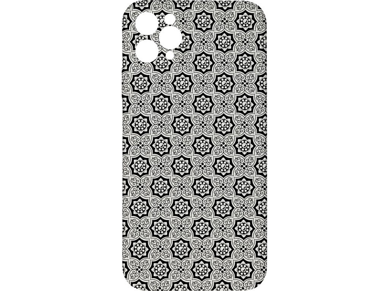 Kryt Květiny černý pro iPhone 11 Pro Max