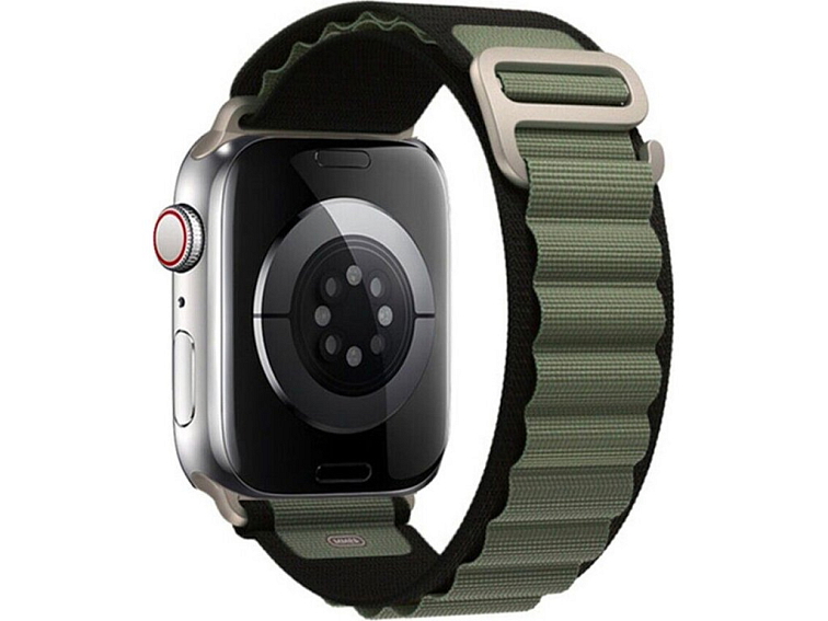 Nylonový řemínek alpský tah na Apple Watch - Black Khaki