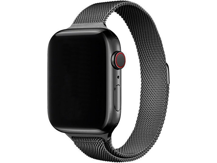 Elegantní dámský řemínek pro Apple Watch v milánském stylu - Černý