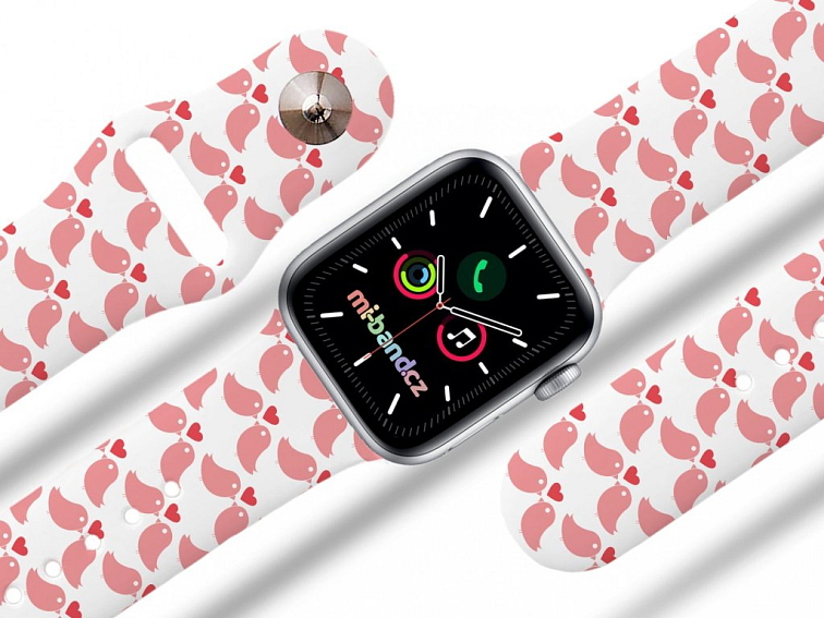 Apple watch řemínek Ptáčci se srdíčkem