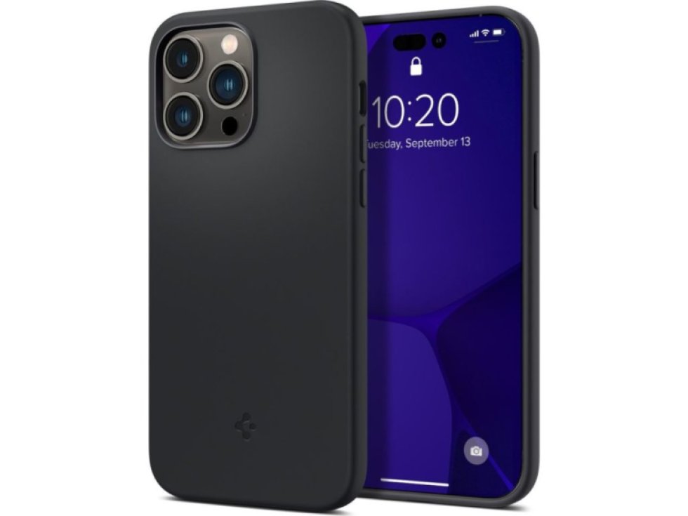 Ochranný kryt pro iPhone 14 Pro MAX - Spigen, Silicone Fit MagSafe Black