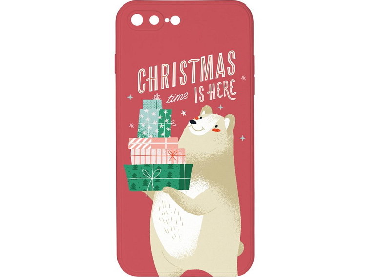 Kryt Vánoce jsou tady červený pro iPhone 7/8 Plus