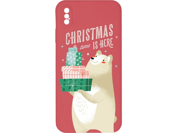 Kryt Vánoce jsou tady červený pro iPhone XS Max