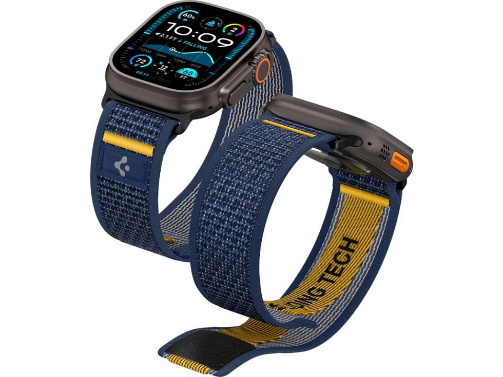 Řemínek na Apple Watch 44mm / 45mm / 46mm / 49mm - Spigen, Athlex Air Active Navy