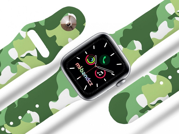 Apple watch řemínek Maskáč zelený