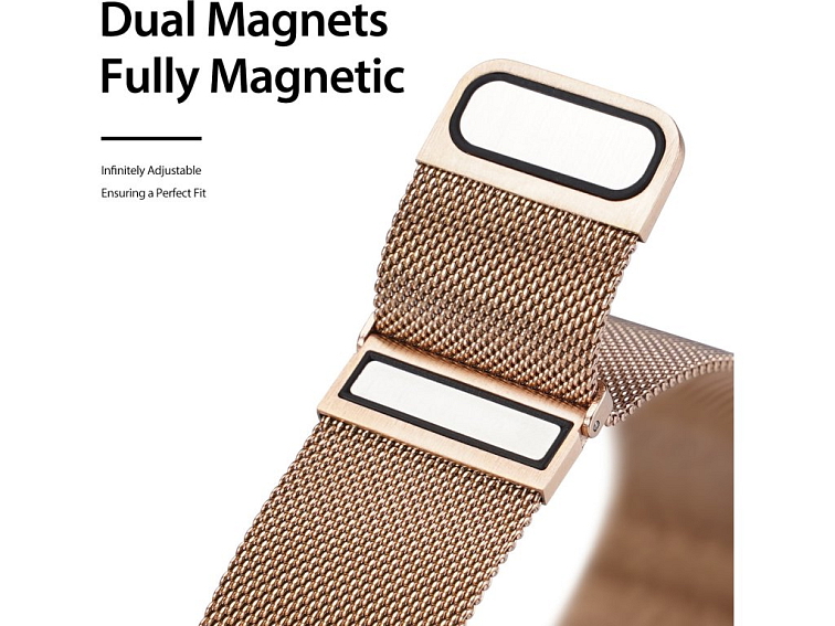Řemínek pro Apple Watch 38mm / 40mm / 41mm / 42mm - DuxDucis, Milanese Gold