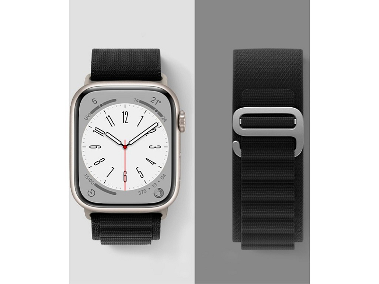 Řemínek pro Apple Watch 44mm / 45mm / 46mm / 49mm - Hoco, WA13 Flexible Black