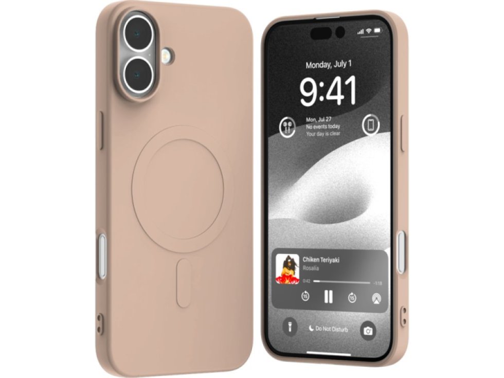 Ochranný kryt na iPhone 16 PLUS - Mercury, SemiSilicon MagSafe Pink Sand