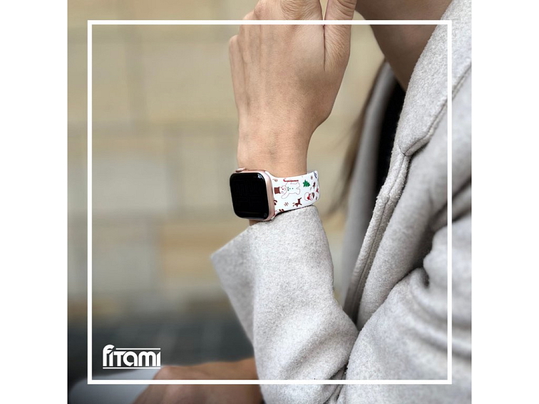 Vánoční řemínek s potiskem pro Apple Watch - Sněhulák