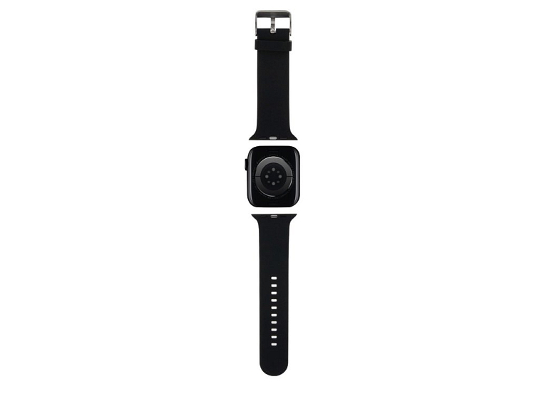 Řemínek pro Apple Watch 38mm / 40mm / 41mm / 42mm - Karl Lagerfeld, Karl and Choupette Head NFT Black KLAWMSLKCNK
