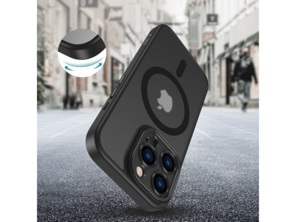 Ochranný kryt na iPhone 16 Pro - Tech-Protect, Magcam MagSafe Matte Black
