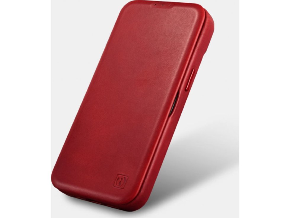 Knížkové pouzdro pro iPhone 14 PLUS - iCarer, Curved Edge MagSafe Red AKI14220707-RD