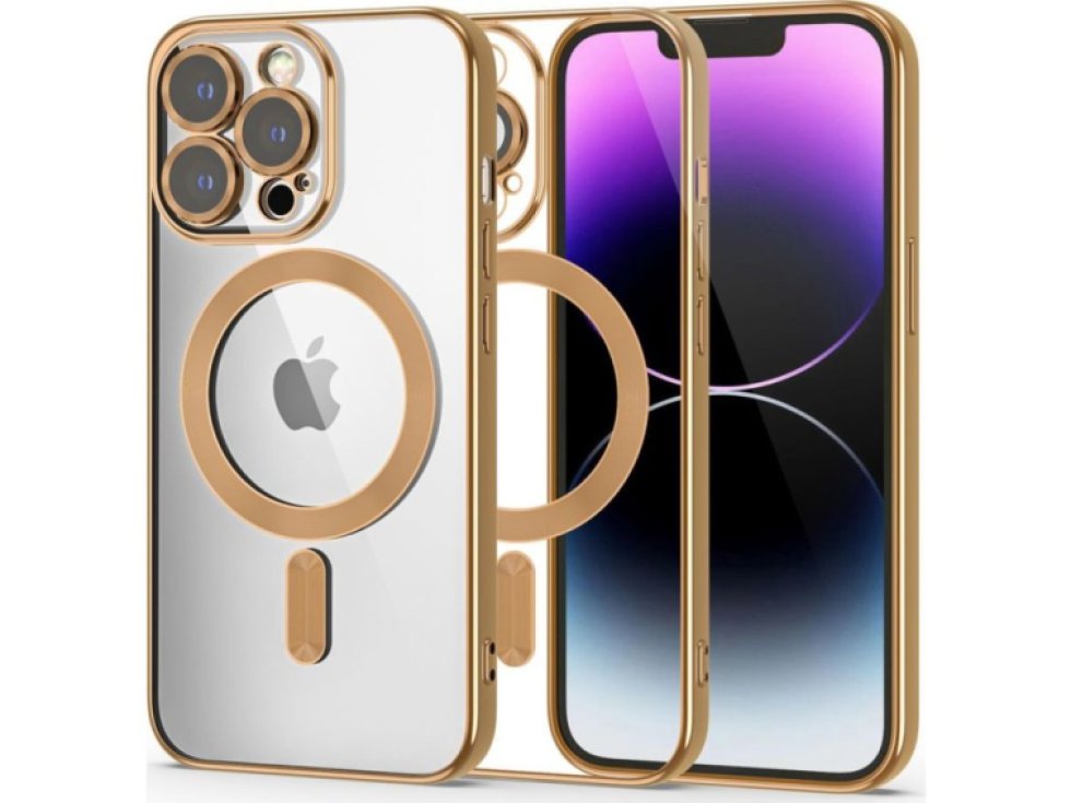 Ochranný kryt pro iPhone 14 Pro - Tech-Protect, Magshine MagSafe Gold