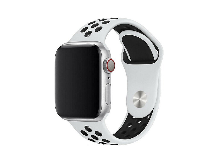 Sportovní řemínek na Apple Watch - Bílo-černý