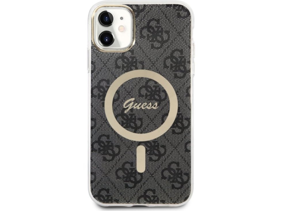Ochranný kryt pro iPhone 11 - Guess, 4G IML MagSafe Black GUHMN61H4STK