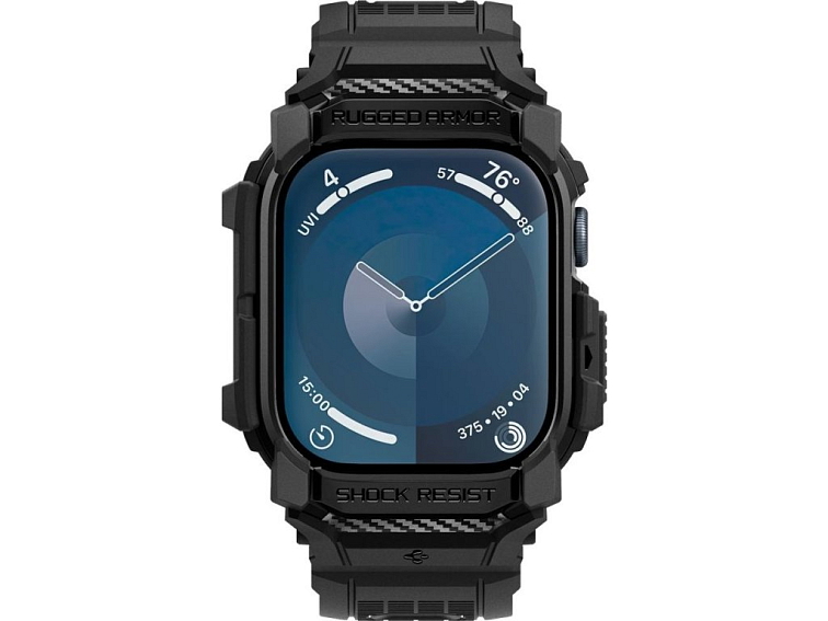 Řemínek s krytem pro Apple Watch 46mm - Spigen, Rugged Armor Pro Navy Black