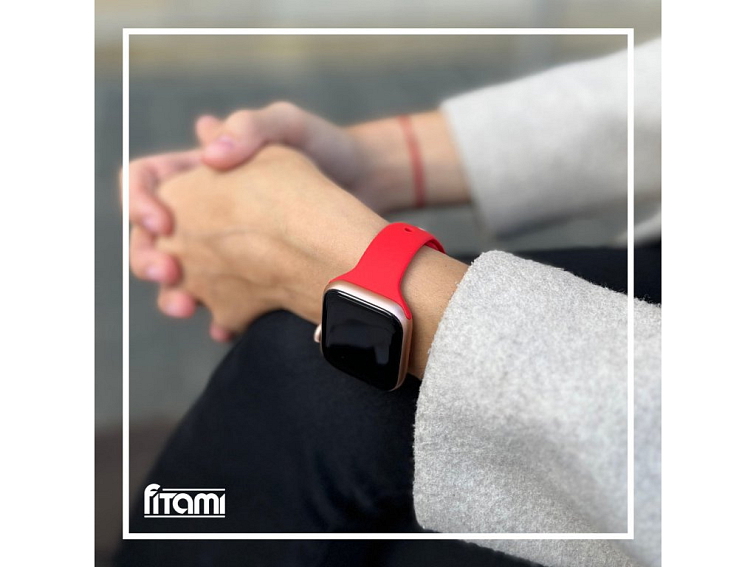 Dámský jednobarevný řemínek pro Apple Watch - Červený