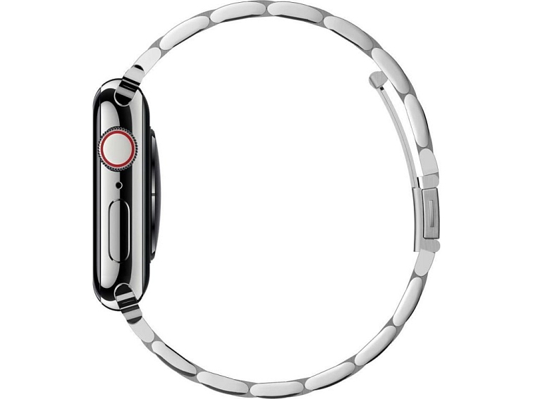 Kovový řemínek pro Apple Watch 38mm / 40mm / 41mm / 42mm - Spigen, Modern Fit Silver