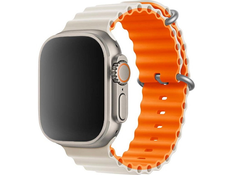 Stylový vroubkovaný řemínek pro Apple Watch - Šedý