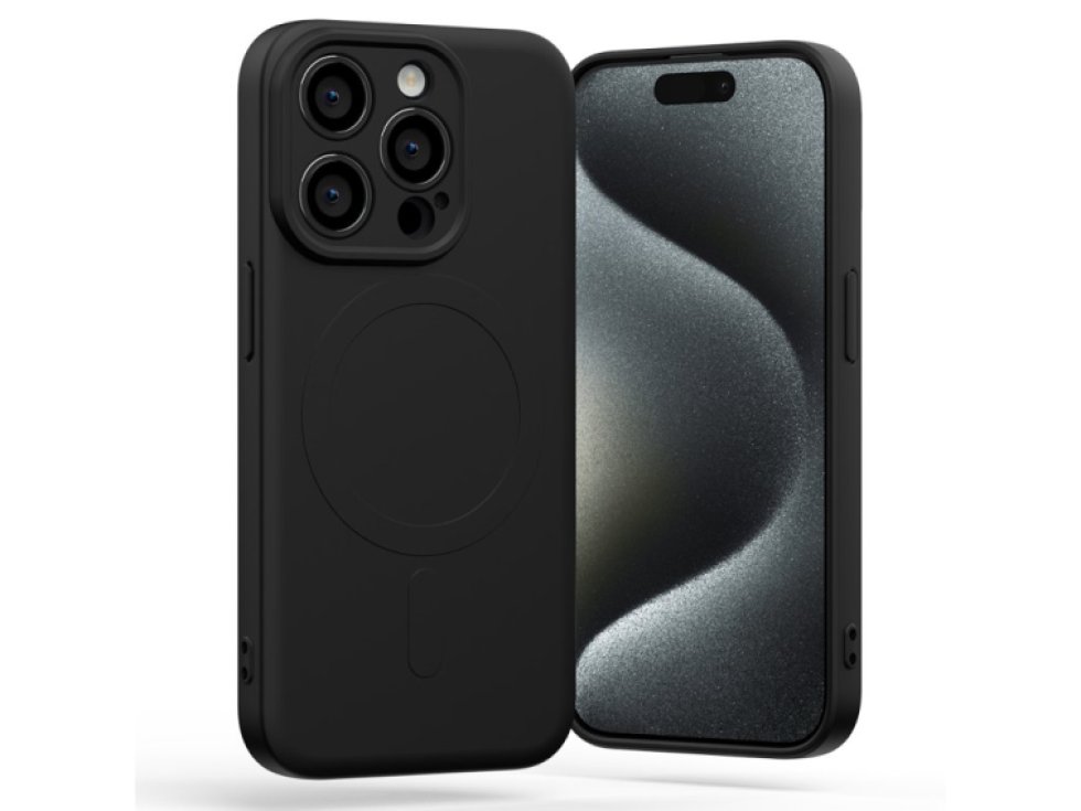 Ochranný kryt na iPhone 12 - Mercury, SemiSilicon MagSafe Black