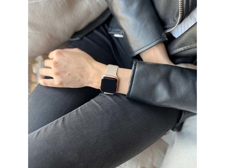Stylový řemínek s magnetem pro Apple Watch - Pink Sand