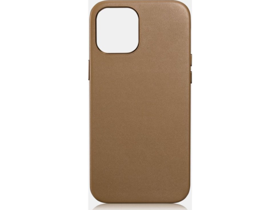 Kožený kryt na iPhone 12 mini - iCarer, Real Leather with MagSafe Brown 11.01.WMI1215-BN
