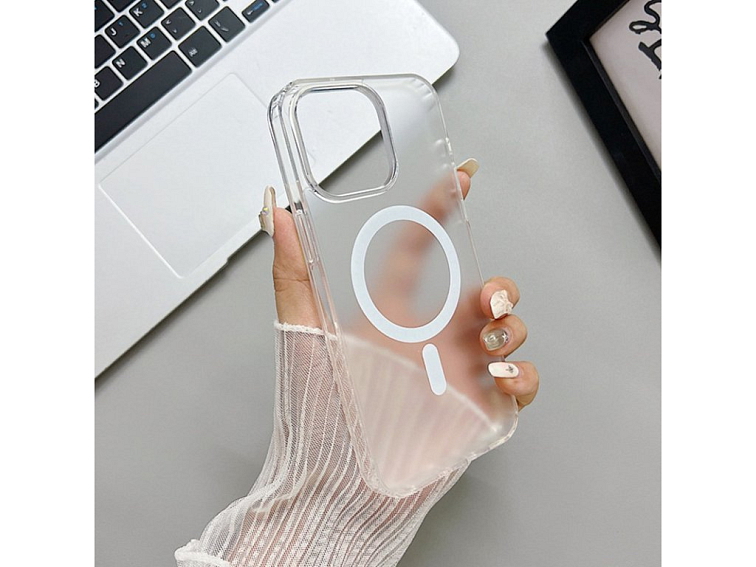 Magsafe průhledně bílý kryt pro iPhone 14 Pro