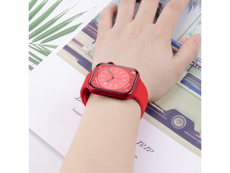 Řemínek pro Apple Watch 44mm / 45mm / 46mm / 49mm - Hoco, WA15 Flexible Big Red