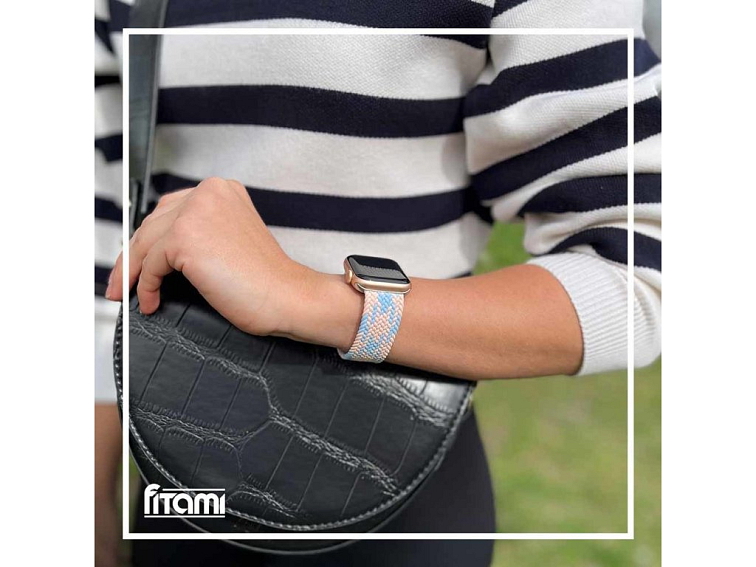 Pletený navlékací řemínek pro Apple Watch - Diamond Pink