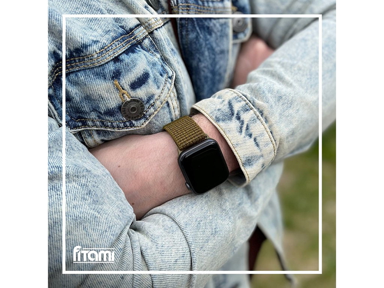 Nylonový řemínek na Apple Watch - Olivový