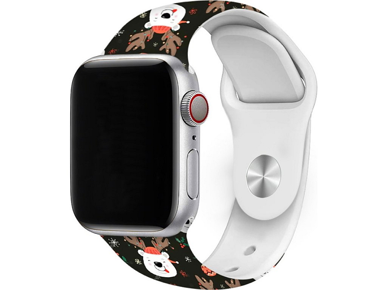 Vánoční řemínek s potiskem pro Apple Watch - Rudolf