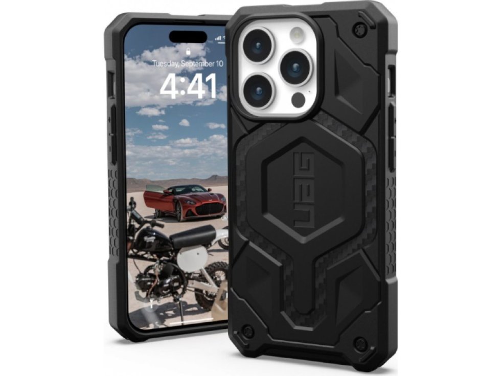 Ochranný kryt na iPhone 15 Pro - UAG, Monarch Pro MagSafe Carbon Fiber