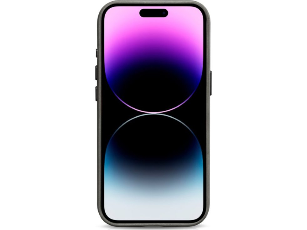 Kožený obal na iPhone 15 Pro - iCarer, OilWax MagSafe Gray WMI15230602-Gray