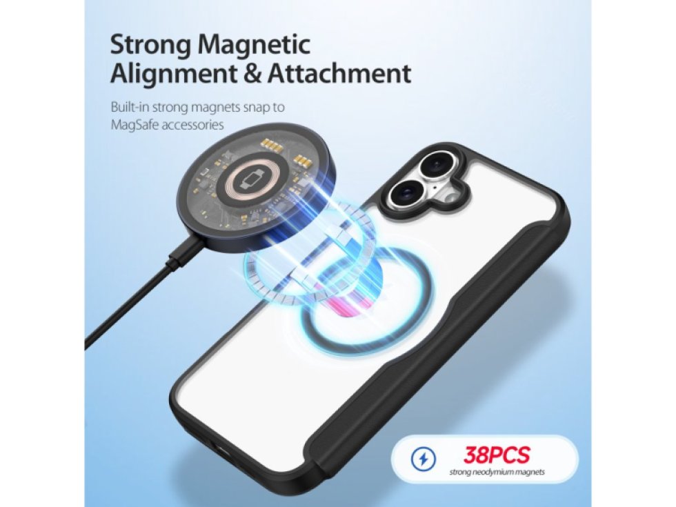 Ochranné pouzdro na iPhone 16 PLUS - DuxDucis, SkinX Pro with MagSafe Black