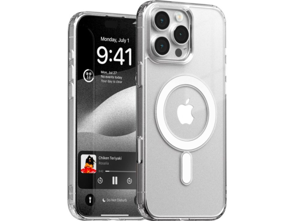 Ochranný kryt na iPhone 16 Pro MAX - Mercury, JelHard MagSafe Transparent