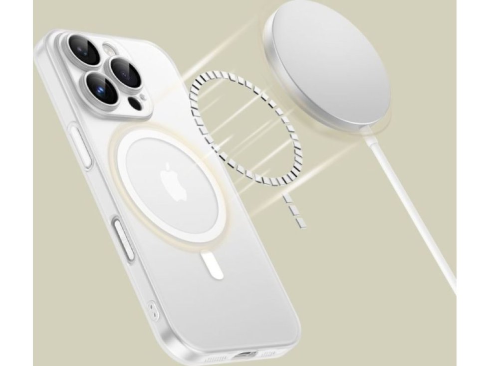 Ochranný kryt na iPhone 16 Pro - Tech-Protect, MagSlim MagSafe White