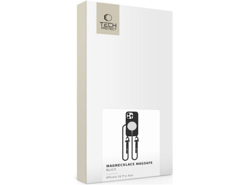 Kryt se šňůrkou na iPhone 16 Pro MAX - Tech-Protect, Magnecklace MagSafe Black