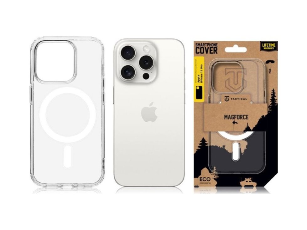Ochranný kryt pro iPhone 15 Pro - Tactical, MagForce Transparent