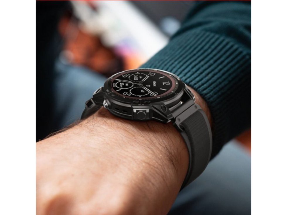 Řemínek pro Garmin Fenix 5X / 5X PLUS / 6X / 6X PRO / 7X / 8 (51mm) - Tech-Protect, Nylon Black/Orange