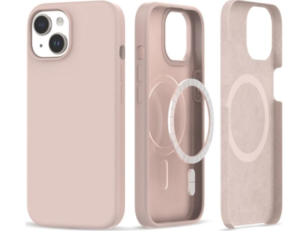 Ochranný kryt na iPhone 15 PLUS - Tech-Protect, Silicone MagSafe Pink